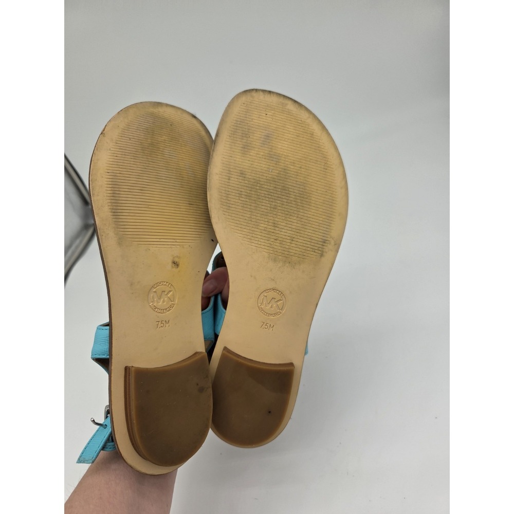 The MICHAEL Michael Kors® MK Plate Thong Sandals Light Blue Women size 7.5M - Picture 4 of 4